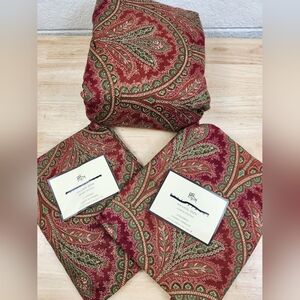 Pottery Barn Marcelle King Duvet Linen Blend Floral Vintage NOS Cottage 2 Shams